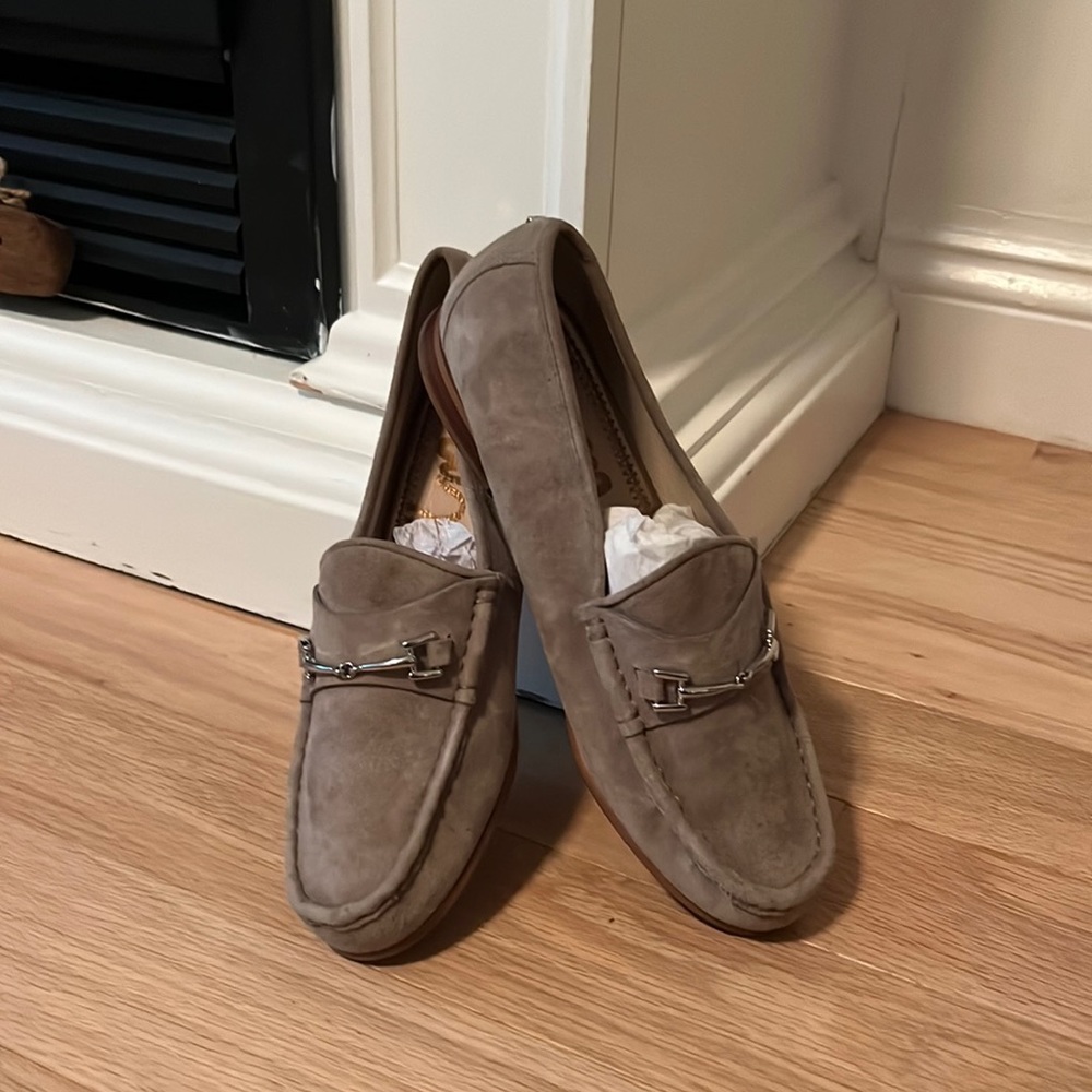 Sam Edelman Grey Suede Loafers
